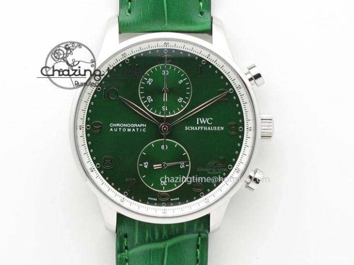 MIROTIME 0217 Modern Portuguese IW371404 ZF V3 1:1 Best Edition SS Black Dial On Black Leather Strap A 7267